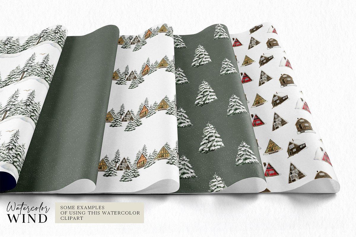 Christmas Forest Cabin Clipart, an Illustration by Ksenia Shmakova (Photo 11 of 13)