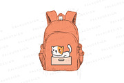 Cute Kawaii Cat Playing With Box, an Animal Illustration by Palau (Thumbnail 3 of 12)