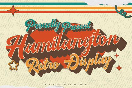Hamilangton - Retro Display Font, a Script Font by Dhabee