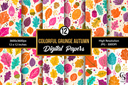 Vivid Grunge Autumn Seamless Pattern, a Pattern Graphic by Creative Store (Thumbnail 1 of 5)
