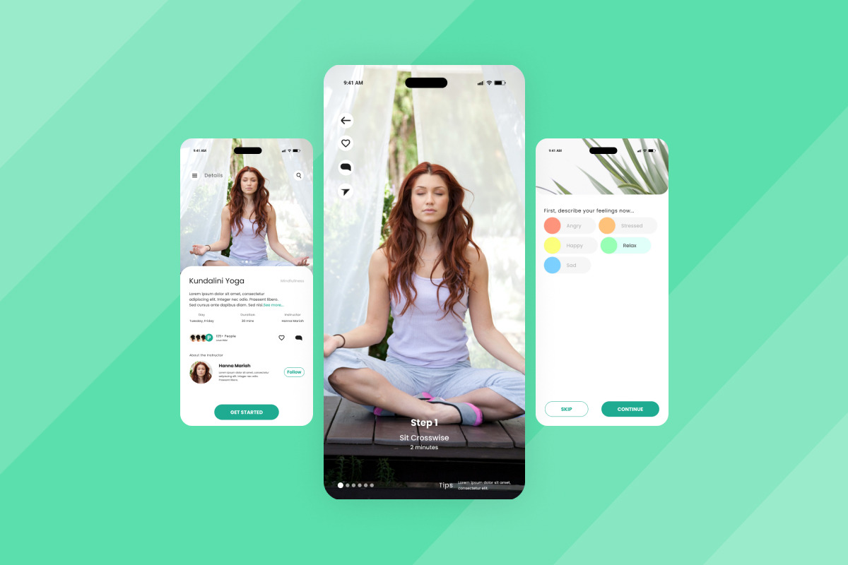 Remia - Meditation Mobile Apps, an UI Kit Template by twinstd (Photo 4 of 4)