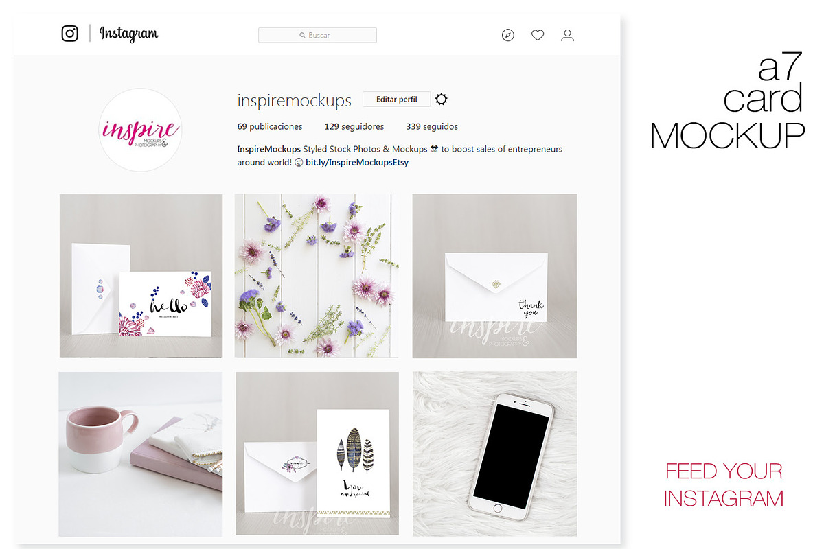 A7 Card/Invitation Nordic Mockup, a Print Template by Inspire Mockups (Photo 6 of 7)