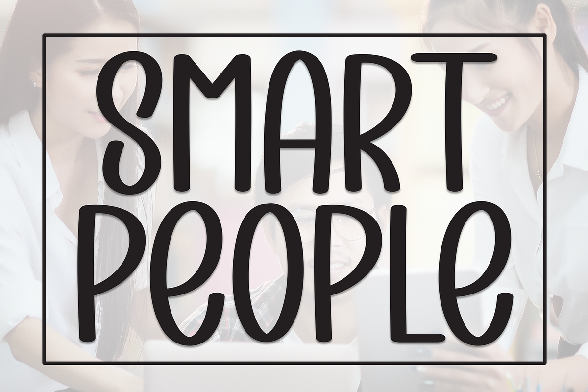 Smart People | Script Font, a Script Font by Scratchones (Photo 1 of 8)