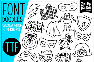 Superhero Doodle Font