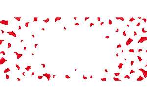 Scattered rose petals representing, an Object Illustration by skripnikbb