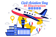 10 International Civil Aviation Day, a Transportation Illustration by denayunebgt (Thumbnail 1 of 4)