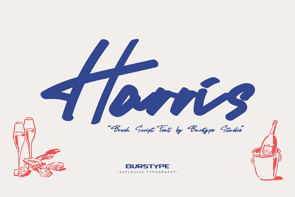 Harris : Brush Script Font, a Handwritten Font by BURSTYPE (Photo 1 of 7)