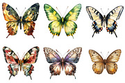 Colorful Butterflies Watercolor Set, an Illustration by Pixels.Craft (Thumbnail 11 of 11)