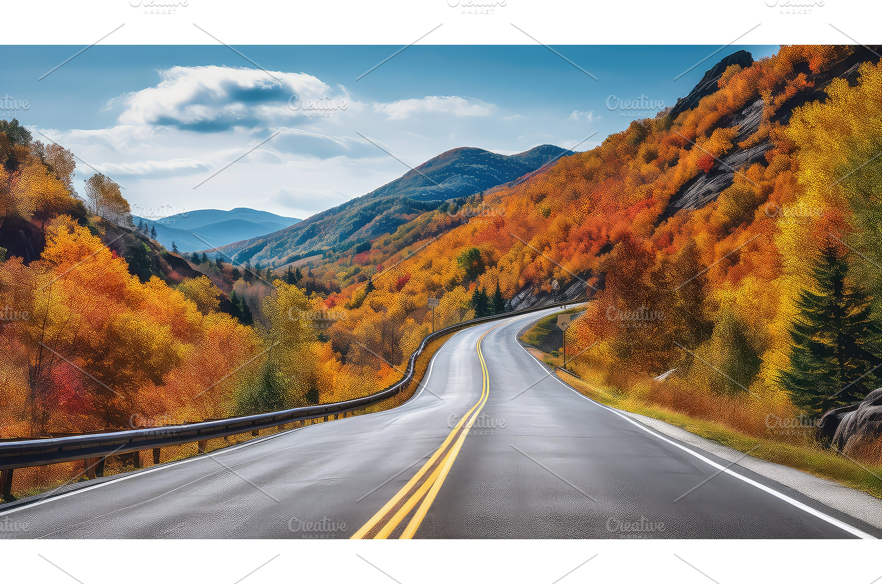clouds day road background ai, a Nature Photo by pikepicture