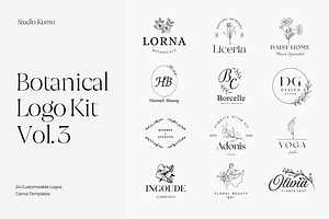 Botanical Logo Kit Templates Vol.3