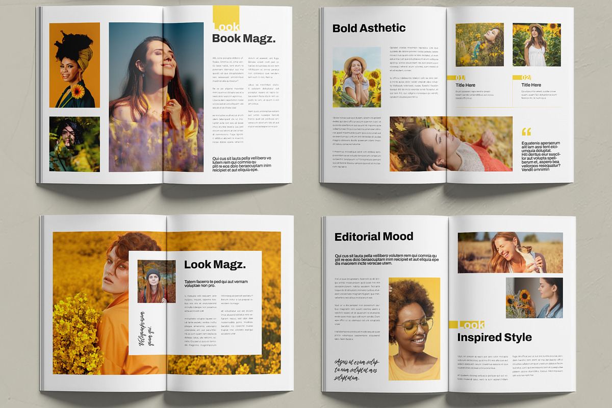Fashion Look Book Magazine Template, a Brochure Template by MightyDesign (Photo 3 of 6)
