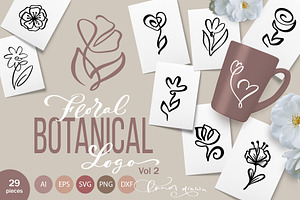 Floral Botanical Logo SVG vol. 2