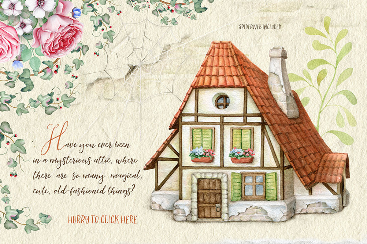 30% OFF Mysterious Attic Watercolors, a Texture Illustration by Eva Katerina (Photo 2 of 6)