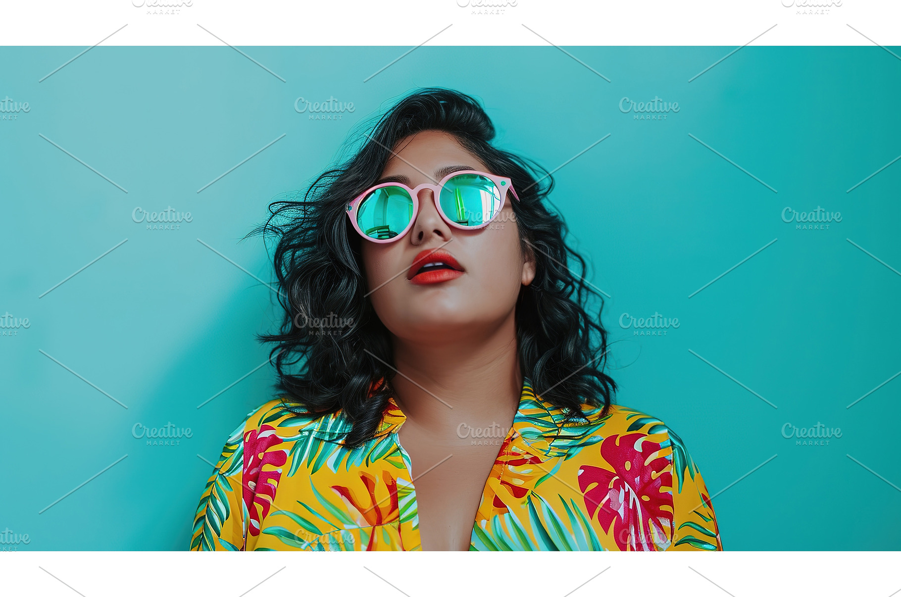 Stylish Plus Size Model in Colorful, a Beauty & Fashion Photo by Lermont51