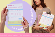 Pretty Pop Invoice Template, a Stationery Template by Hell Yeah Designs (Thumbnail 2 of 5)