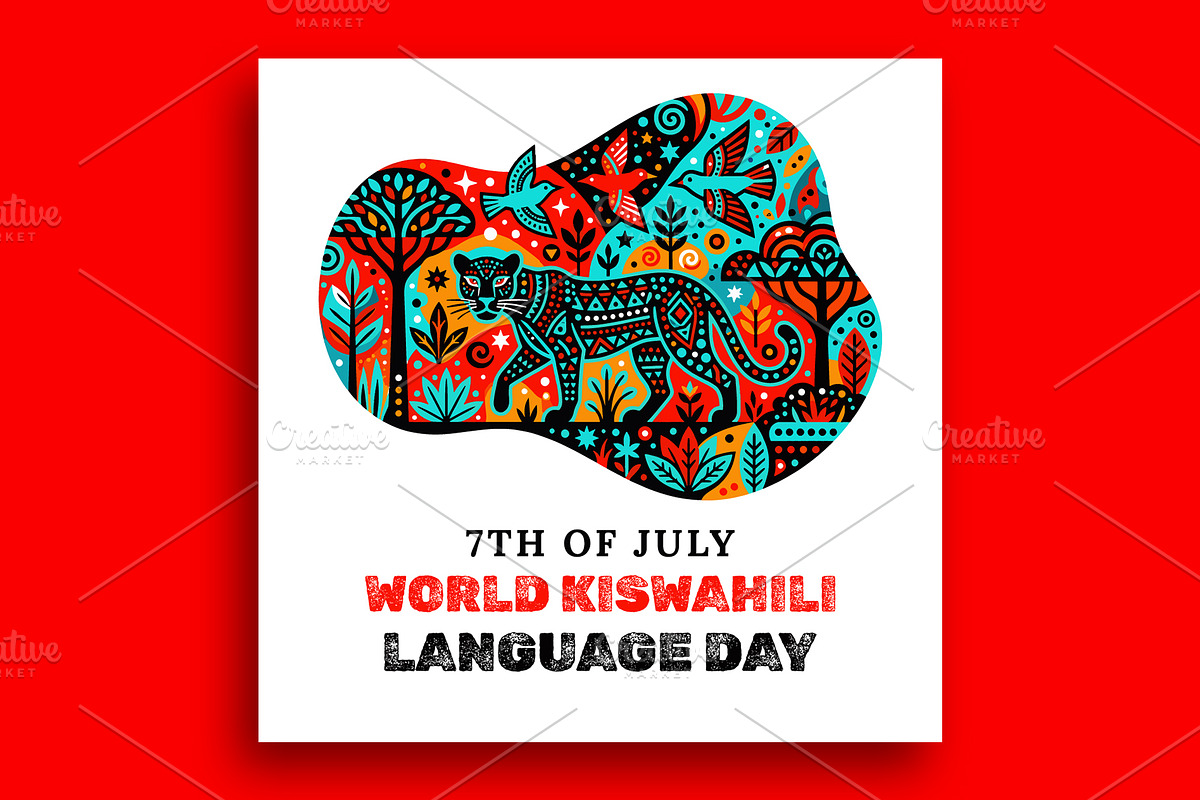 World Kiswahili Language Day Banner, a Social Media Template by nandinigraphics (Photo 2 of 3)