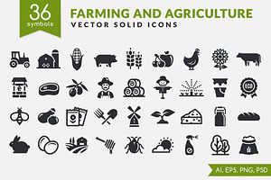 Farm and agriculture icons