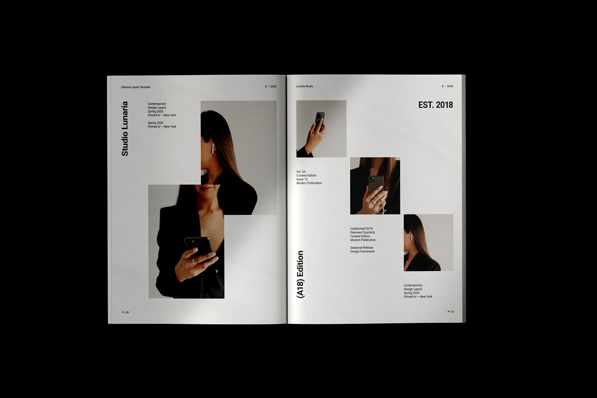 Minimal Editorial Layout Template, a Magazine Template by Lunaria (Photo 9 of 13)