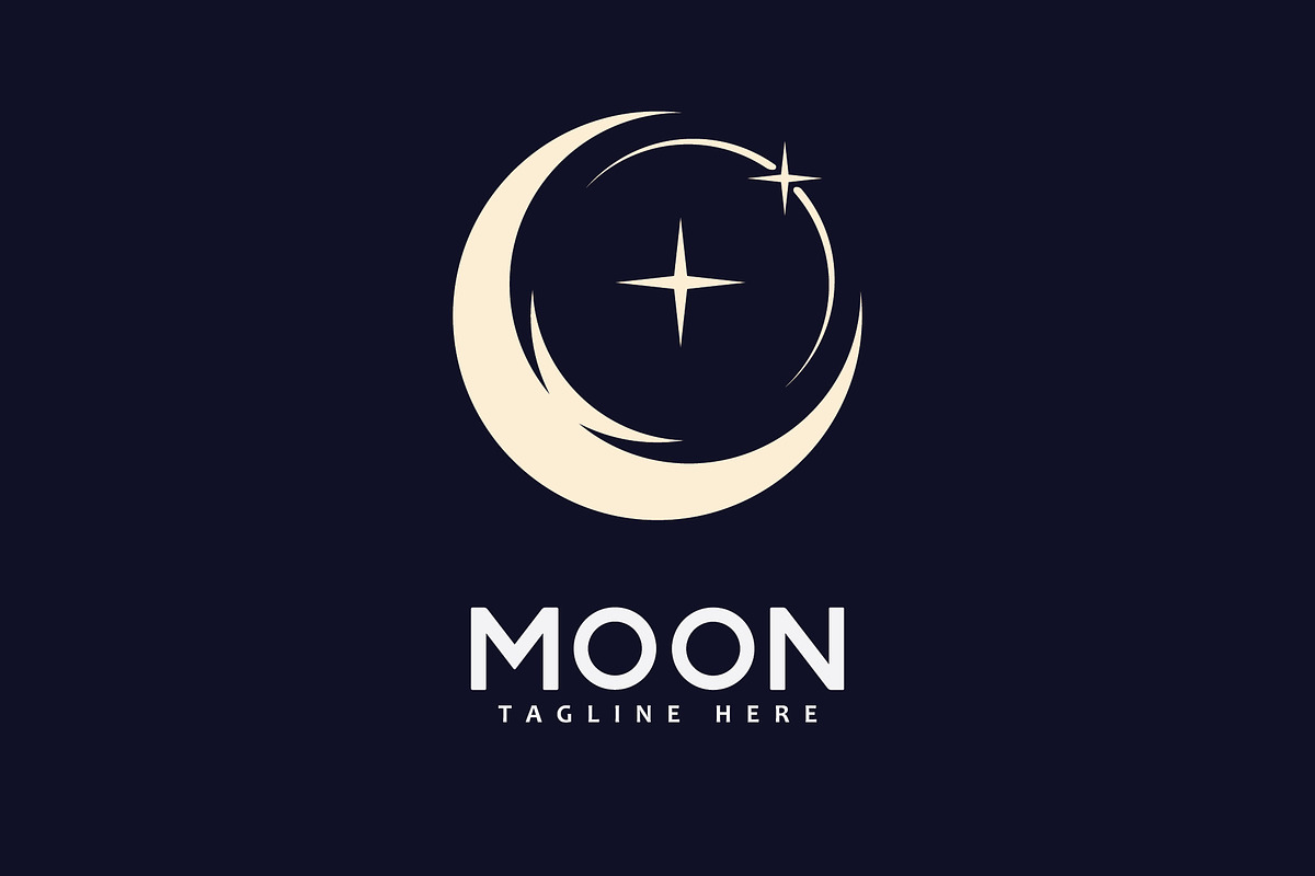 Moon logo vector icon design, a Branding & Logo Template by T.Vooka
