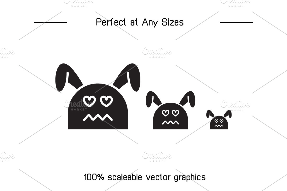 Annoyed Rabbit Emojis, an Animal Illustration by Designfour (Photo 7 of 7)