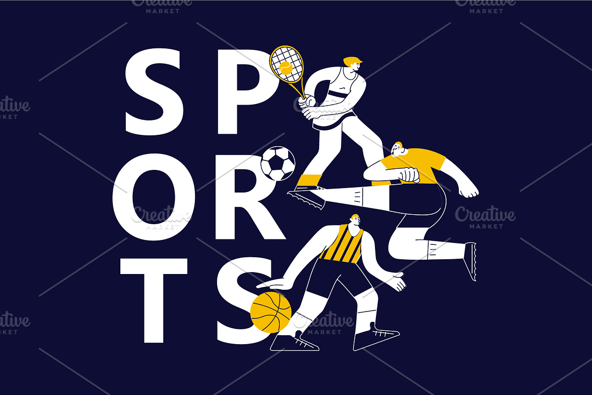 Competitive Sport Players Pack, an Illustration by Lucky Shop (Photo 10 of 12)