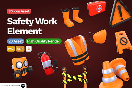 3D Safety Illustration, an Object 3D Model by SLAB! Design