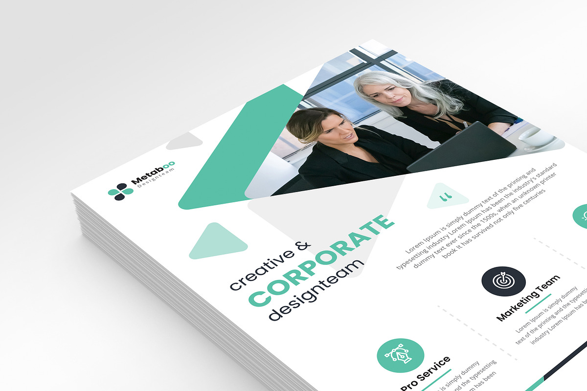 Corporate Flyer Template, a Flyer Template by Thecodude (Photo 2 of 3)