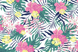 Hawaii Seamless Pattern Set