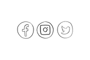 Hand Drawn Social Media Icons, an Icon by The Pigeon Letters (Thumbnail 4 of 5)