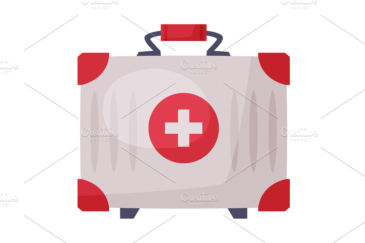 First Aid Kit, Bag for Medical, a Healthcare Illustration by TopVectors