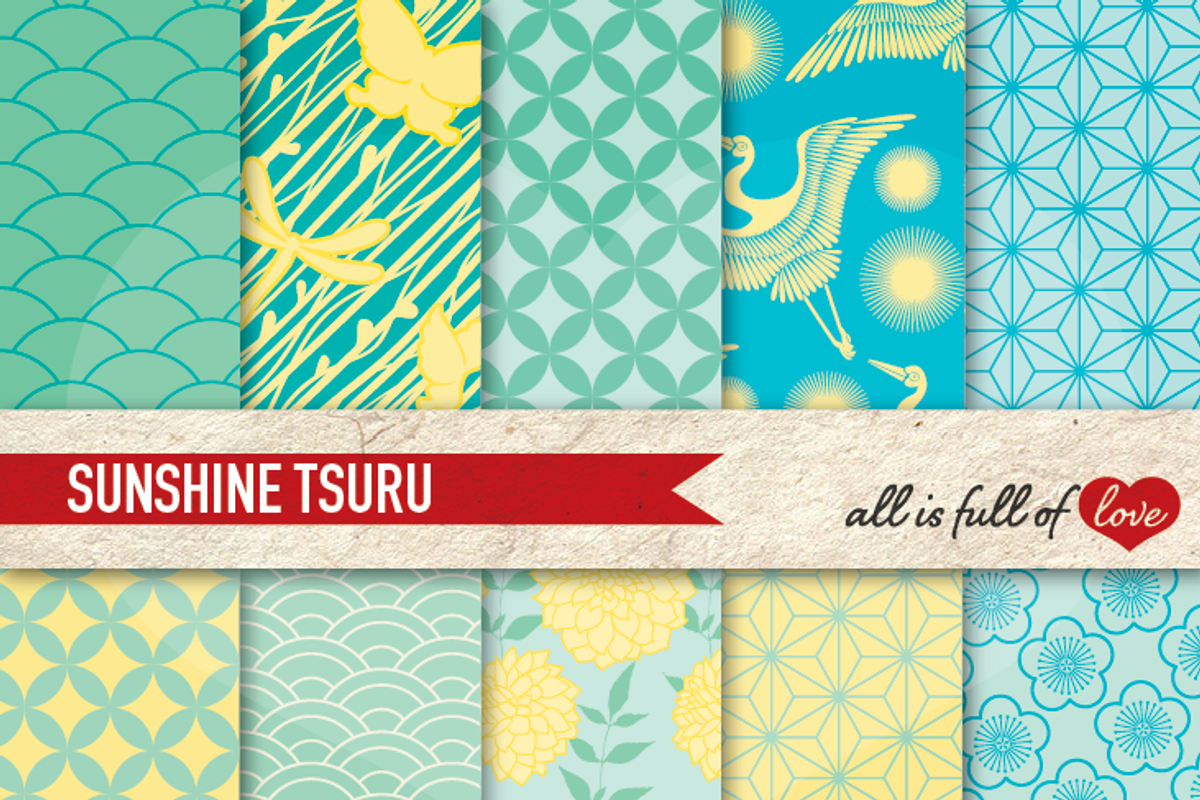 Jade Japanese Background pattern kit