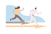 Robots vs people, AI technology set, a Technology Illustration by Good Studio (Thumbnail 5 of 7)