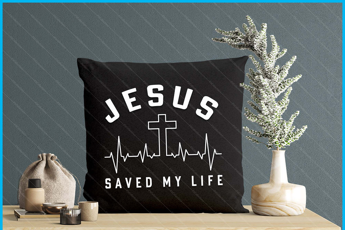 Jesus Saved My Life Christianity SVG, a Graphic by Creativeusart (Photo 4 of 4)