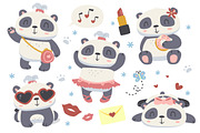 BLACK FRIDAY! Panda girl set, an Animal Illustration by SunnyWS (Thumbnail 5 of 10)