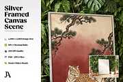 Silver Framed Canvas DIN A PS Mockup, a Household Mockup by Julian Adams (Thumbnail 2 of 3)