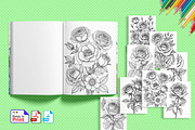 Rose Coloring Book | Rose Coloring, a Stationery Template by Graphic Template (Thumbnail 2 of 2)