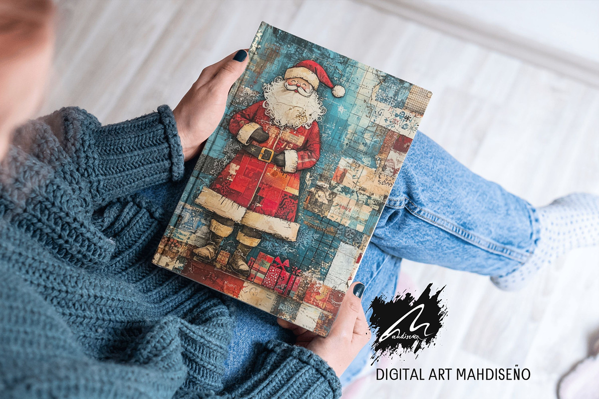 Cute Xmas Santa Claus Journal Pages, a Person Illustration by Digital Art Mahdiseño (Photo 4 of 10)