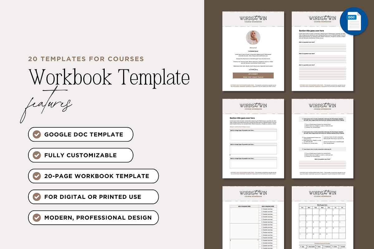 Google Doc Workbook Template, a Presentation Template by Our Polished Pages (Photo 5 of 7)