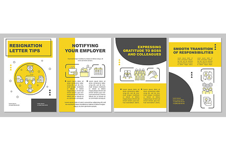 Resignation letter tips brochure, a Brochure Template by bsd studio