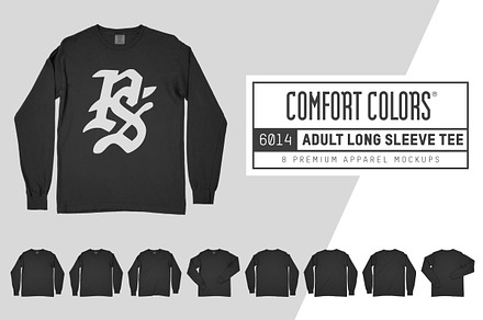 Comfort Colors 6014 Long Sleeve Tee, a Shirt Mockup by Pixel Sauce™
