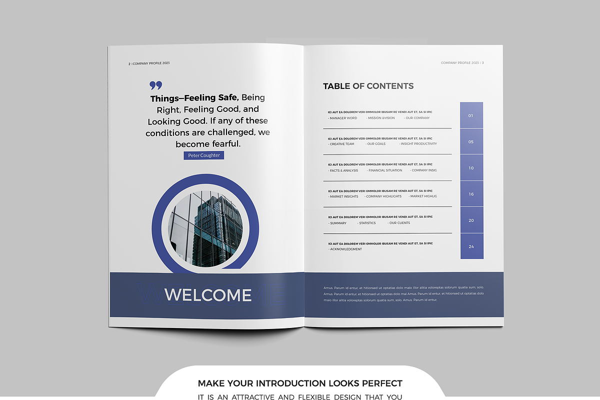 Canva Company Profile, Docx |PPT| ID, a Brochure Template by Template Zone (Photo 2 of 12)