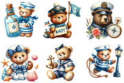 Bear Sailor Nautical Clipart, an Illustration by DreamArtGraphic (Thumbnail 3 of 5)