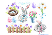 Easter watercolor clipart PNG, an Illustration by Alena Kurian (Thumbnail 2 of 2)