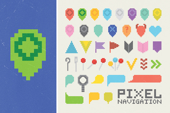 Pixel Navigation Icons Set