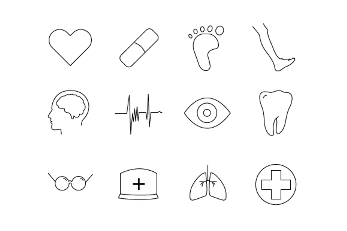 Healthcare Icons, an Outline Icon by LarisaDeac (Photo 2 of 2)