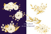 White Wedding Floral Clipart, an Object Graphic by savanamm design (Thumbnail 6 of 8)