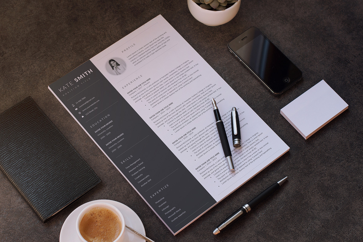 Resume Template / CV (One Page), a Resume Template by TheResumeCoach (Photo 4 of 8)