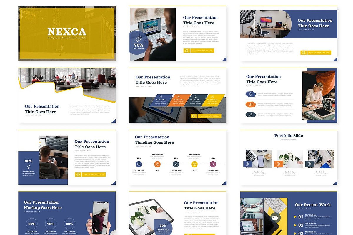 Nexca - Keynote Template, a Presentation Template by AQR Studio
