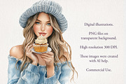 French Pastry Clipart 50 PNG, a Food Illustration by EleSArtDesign (Thumbnail 3 of 4)