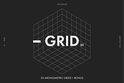 30 Vector Isometric Grids, an Object Graphic by ME_COLLAGE (Thumbnail 10 of 11)